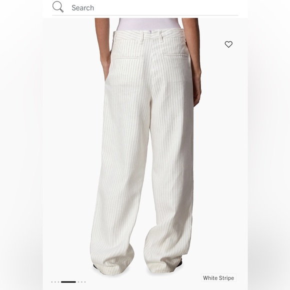 rag & bone White Pinstripe Trousers - Picture 4 of 5